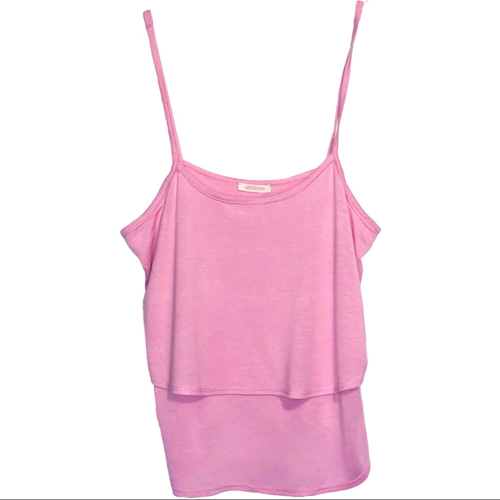 NWOT - Antistar Pink Top Spaghetti Straps